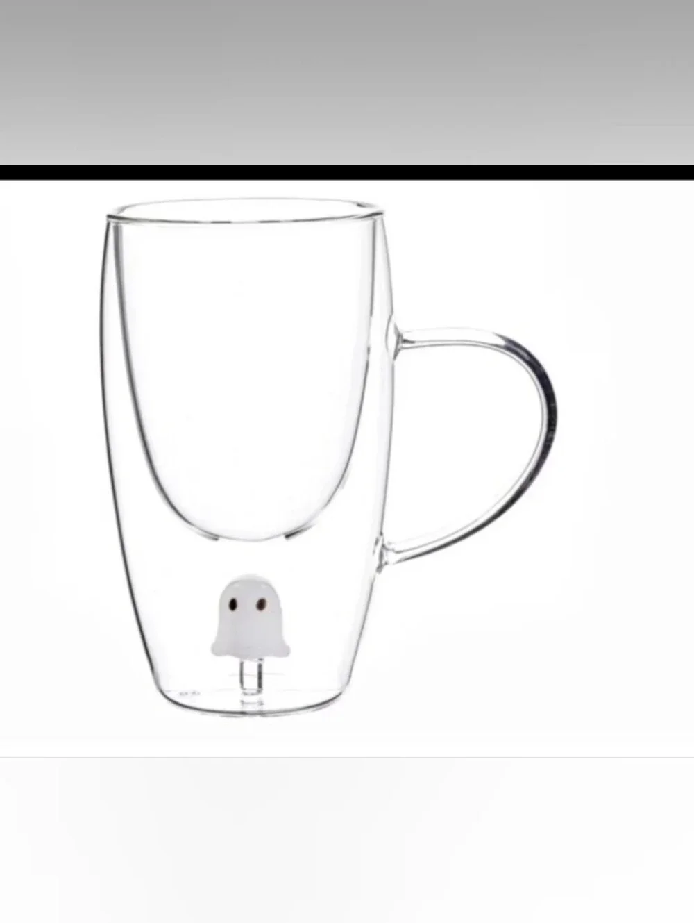 4 For $35! Halloween Glass Double-Wall Clear Mugs 11.5oz Set Of 4 - New In Box!